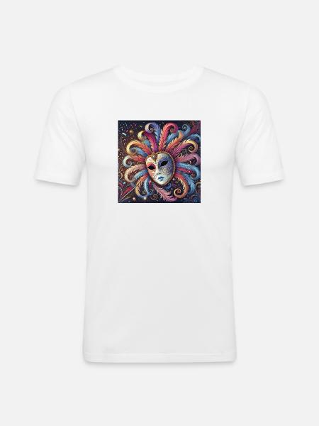 Karnewal - Männer Slim Fit T-Shirt - Weiß
