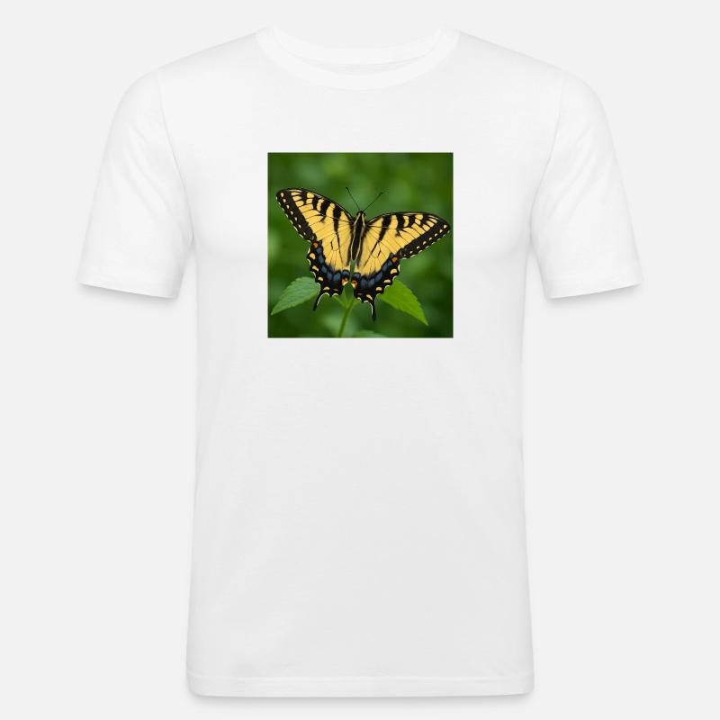 Eastern Tiger swallowtail - Men's Slim Fit T-Shirt - white