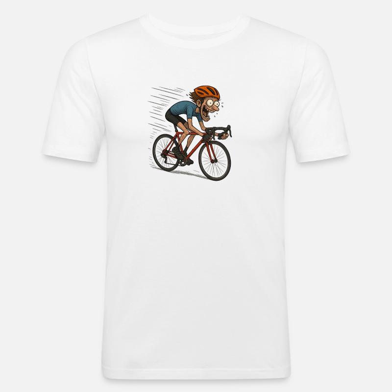 Radsport - Männer Slim Fit T-Shirt - Weiß