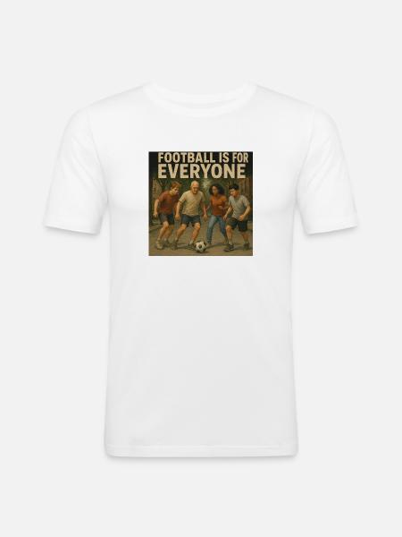 Fußball - Männer Slim Fit T-Shirt - Weiß