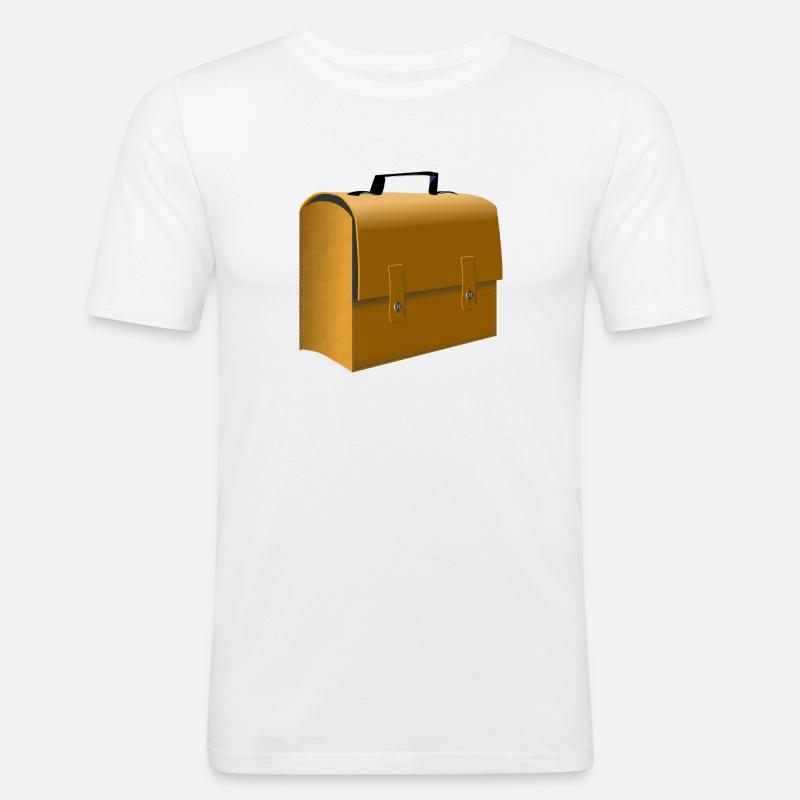 backpack suitcase backpack bag briefcase110 - Men's Slim Fit T-Shirt - white