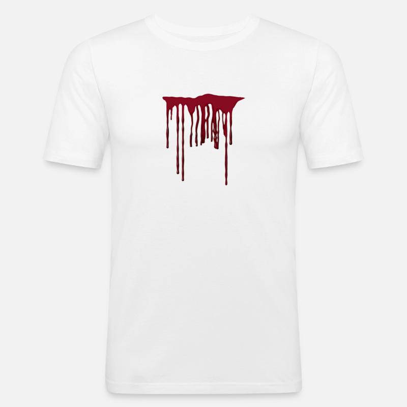 Blut Halloween / Geschenk Geschenkidee - Männer Slim Fit T-Shirt - Weiß