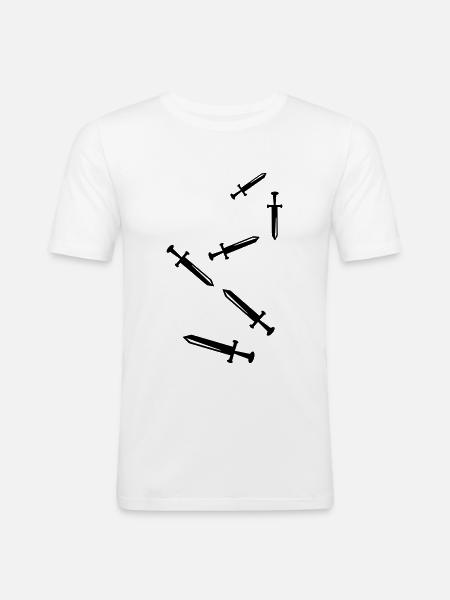 Sword Icon Icon - Men's Slim Fit T-Shirt - white