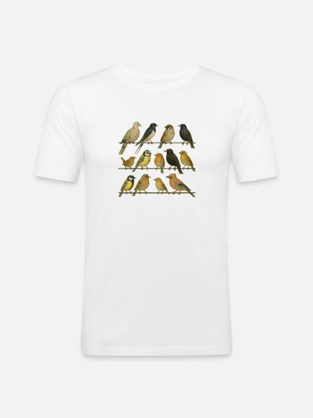 Bird Watcher Bird Lover - Men's Slim Fit T-Shirt - white