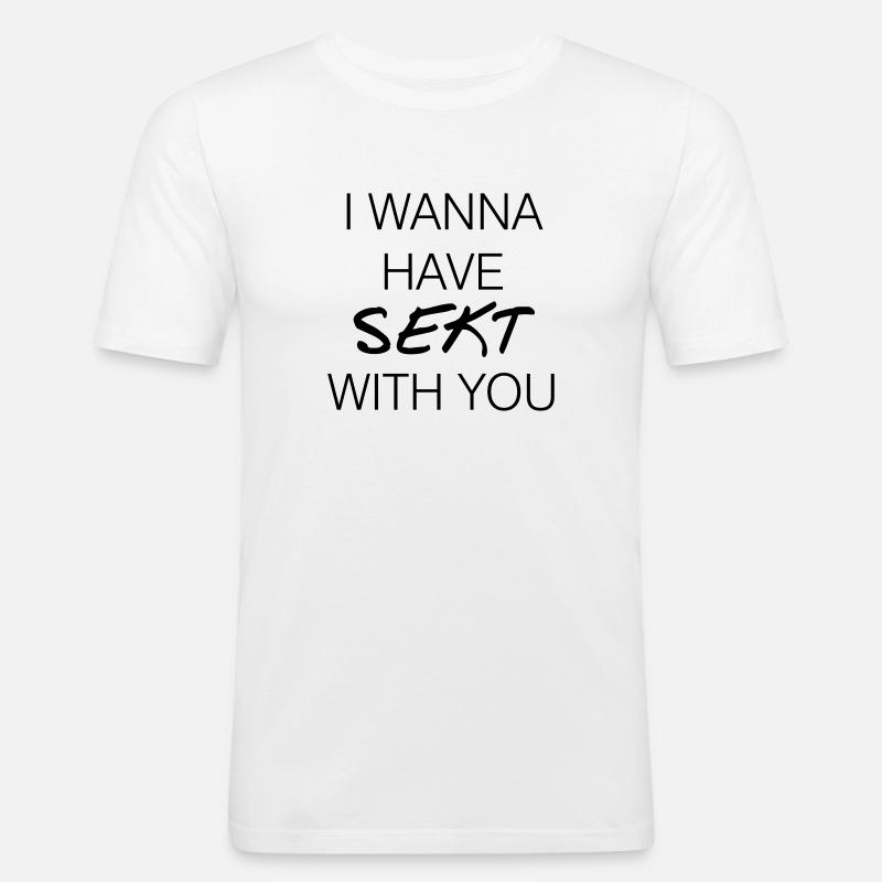 sekt - Männer Slim Fit T-Shirt - Weiß