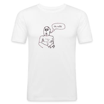 The uniform facial expressions of nobility - Men's Slim Fit T-Shirt - white - Front - Nik (191cm)