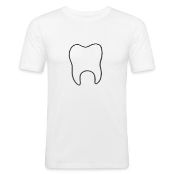 dent - T-shirt près du corps Homme - blanc - Devant - Nik (191cm)