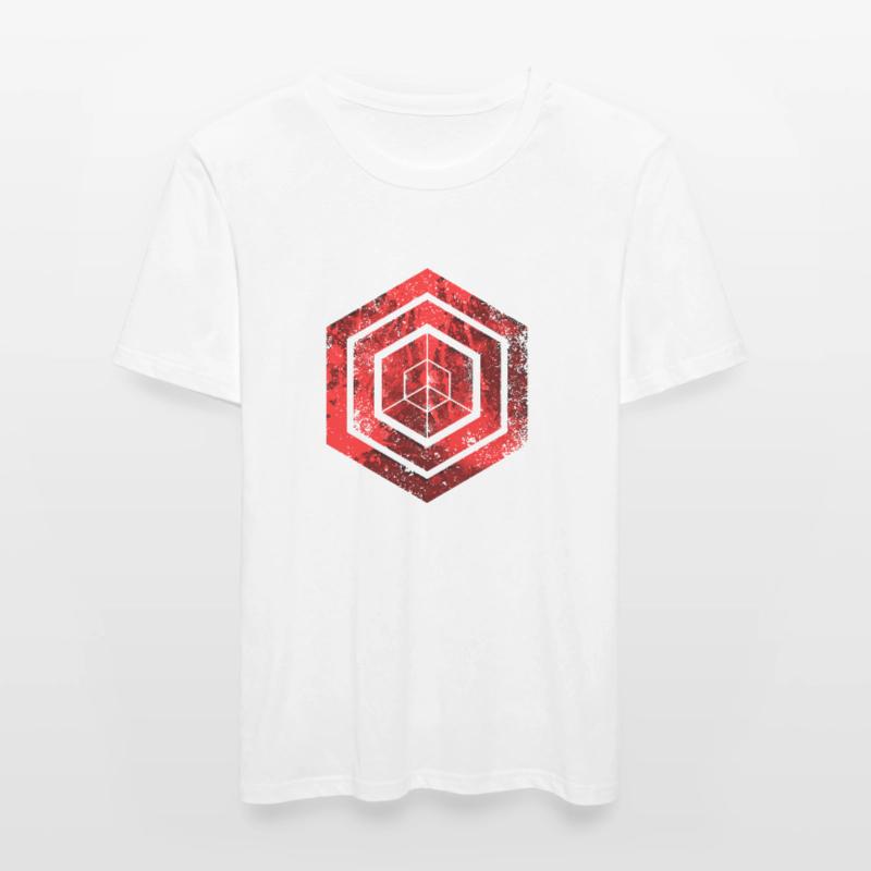 Codage géométrique du programmeur de programmation hexagonale T-shirt près du corps Homme