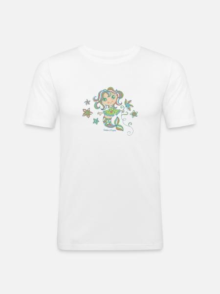 Petite Sirène - T-shirt près du corps Homme - blanc