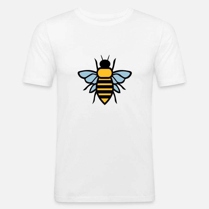 bee - Men's Slim Fit T-Shirt - white