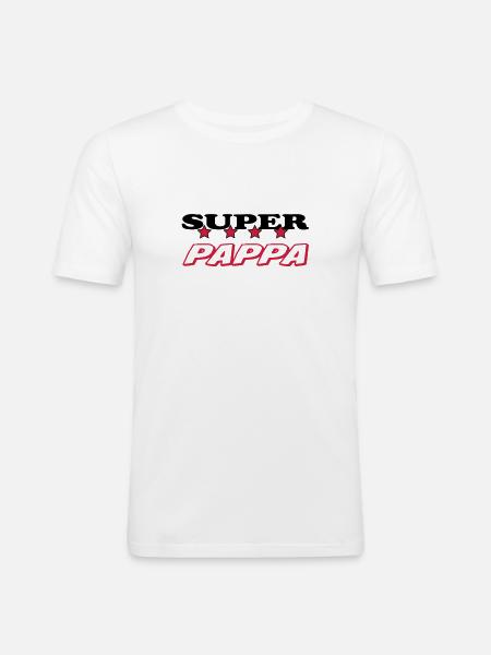 Super pappa - Men's Slim Fit T-Shirt - white