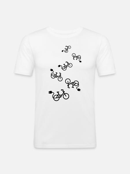 eBike Bicycle Cycling - Men's Slim Fit T-Shirt - white