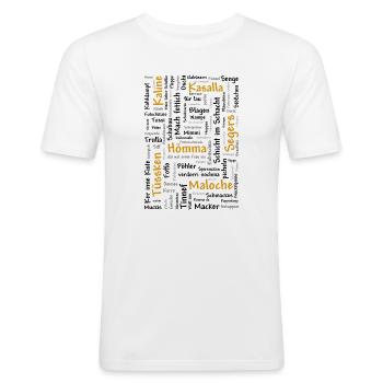 Ruhrpott - Männer Slim Fit T-Shirt - Weiß - Vorne - Nik (191cm)
