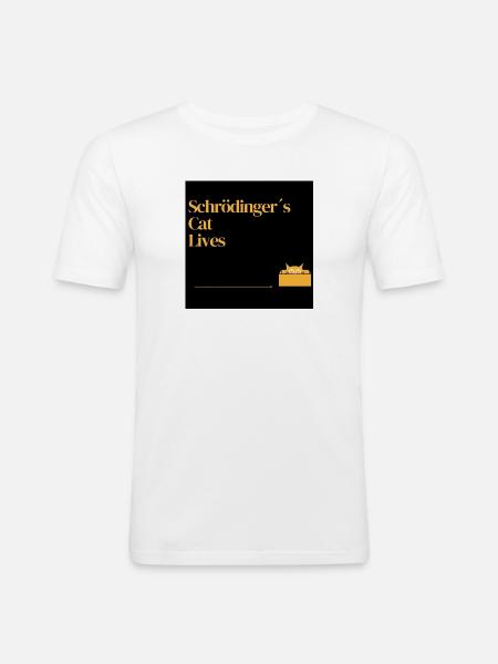 Schrödinger ́s Cat - Men's Slim Fit T-Shirt - white