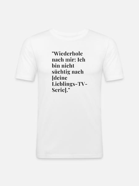 Popkultur und Referenzen - Männer Slim Fit T-Shirt - Weiß