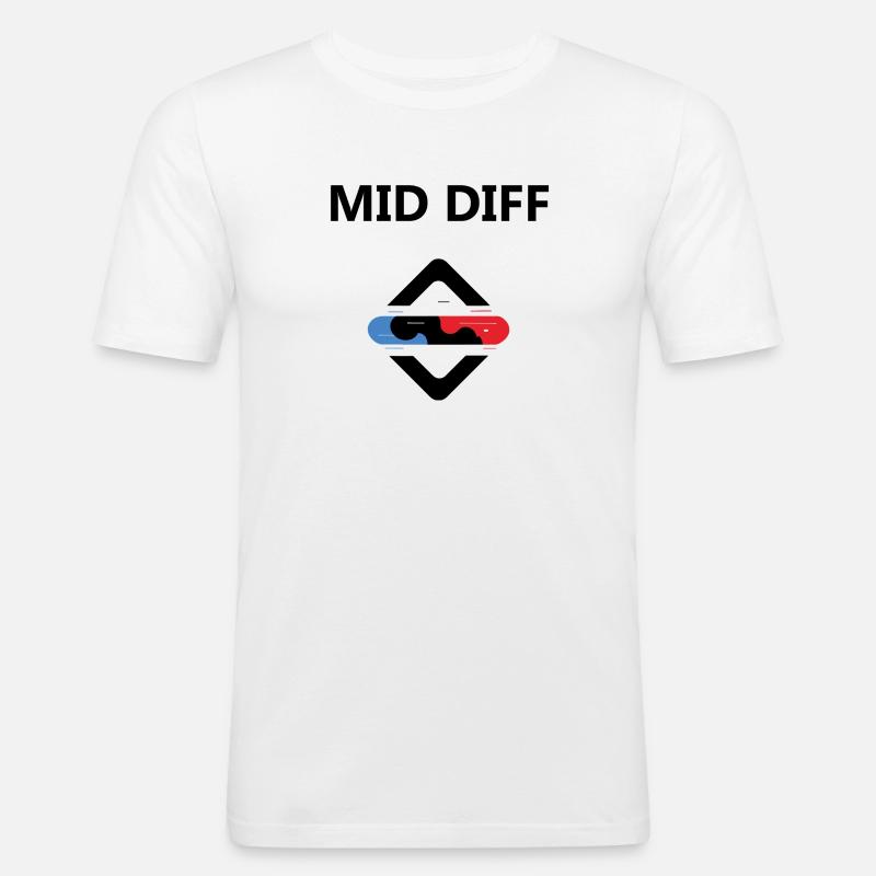 league legend Mid Diff - Männer Slim Fit T-Shirt - Weiß