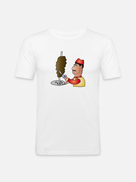 Doner | Doner kebab Turkish snack - Men's Slim Fit T-Shirt - white