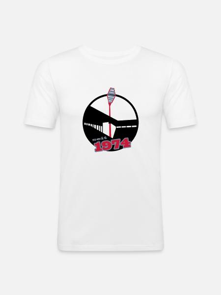 Seit 1974 - Männer Slim Fit T-Shirt - Weiß