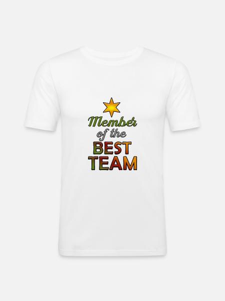 Member of the best team - Men's Slim Fit T-Shirt - white