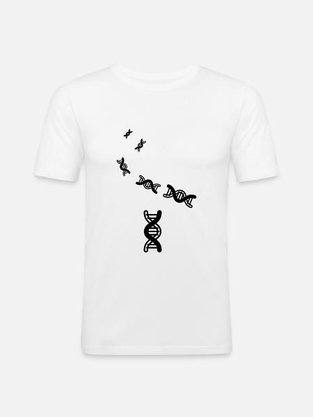 Dna symbol - Men's Slim Fit T-Shirt - white