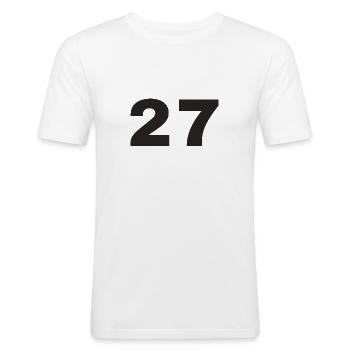 27 - T-shirt près du corps Homme - blanc - Devant - Nik (191cm)