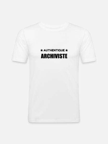Archivist Archives Archivar Archiviste Archivista - Men's Slim Fit T-Shirt - white