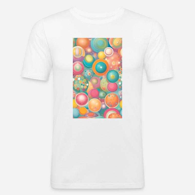 Mild circles & forms - Men's Slim Fit T-Shirt - white