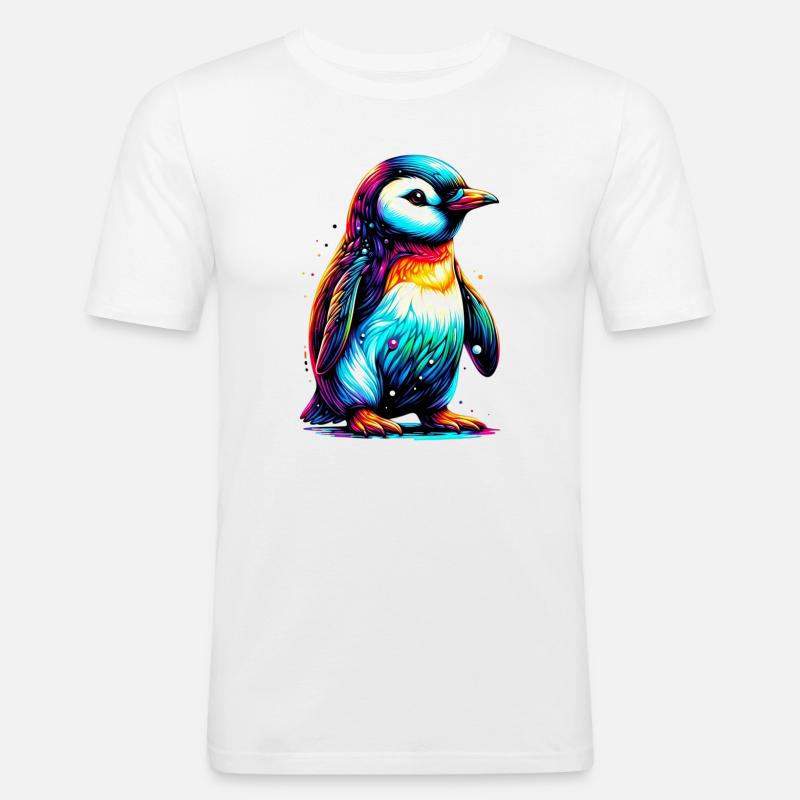 Pinguin - Männer Slim Fit T-Shirt - Weiß