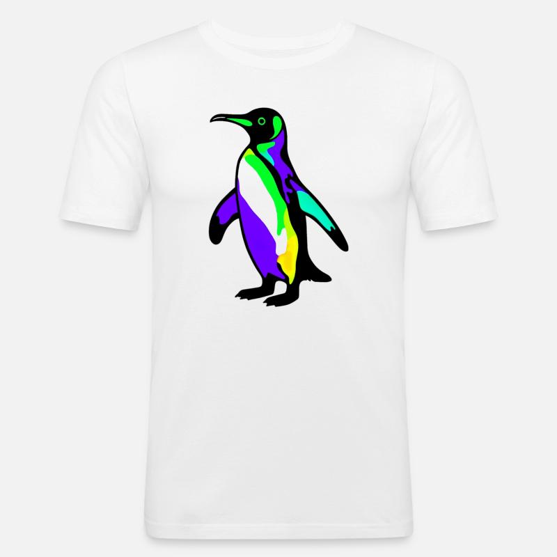 Pinguin - Männer Slim Fit T-Shirt - Weiß