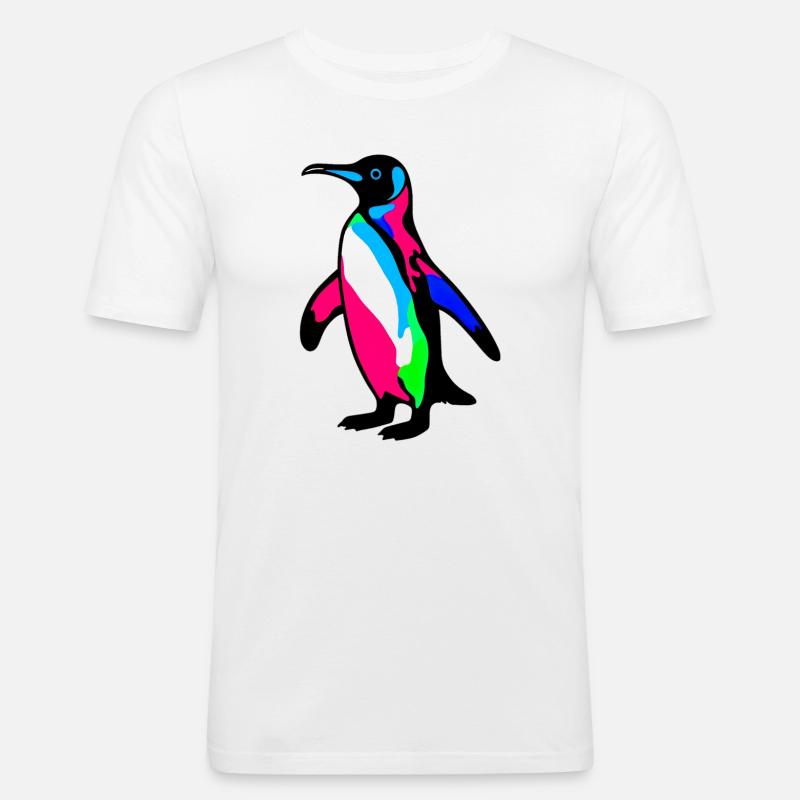 Pinguin - Männer Slim Fit T-Shirt - Weiß