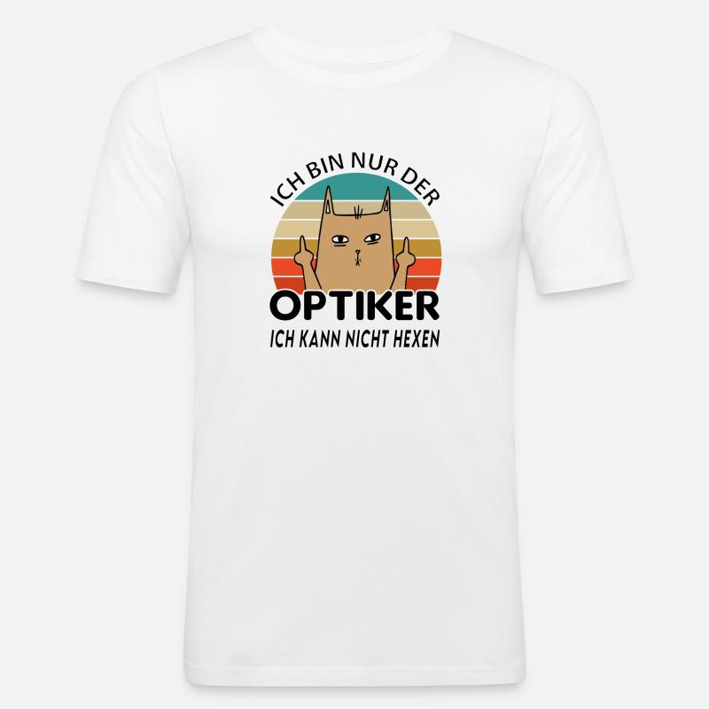 Optiker - Männer Slim Fit T-Shirt - Weiß