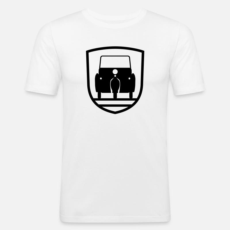 Krause Duo Emblem - Männer Slim Fit T-Shirt - Weiß