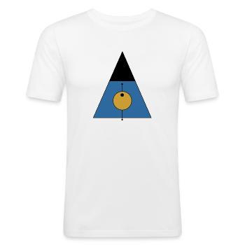 Triangle - T-shirt près du corps Homme - blanc - Devant - Nik (191cm)