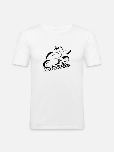 SPEED BIKE - Men's Slim Fit T-Shirt - white