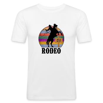 Rodeo Wild West - Men's Slim Fit T-Shirt - white - Front - Nik (191cm)