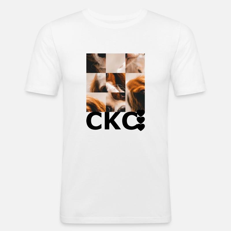 Cavalier King Charles - Männer Slim Fit T-Shirt - Weiß