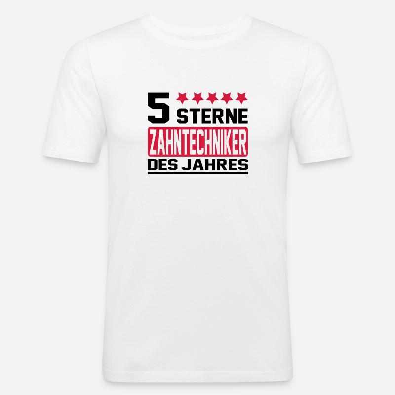 zahntechniker - Männer Slim Fit T-Shirt - Weiß