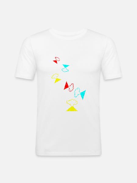 Volcano icon icon - Men's Slim Fit T-Shirt - white