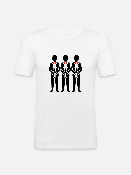 Groom Team Bachelor Party - Men's Slim Fit T-Shirt - white