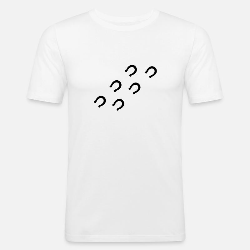 Pferd Hufe - Männer Slim Fit T-Shirt - Weiß