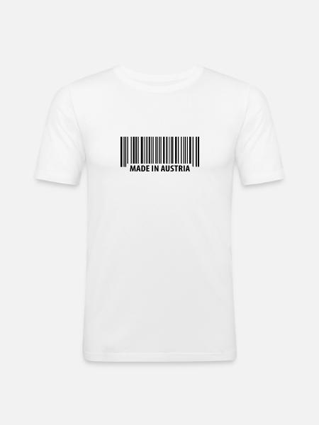 Made in Austria - Männer Slim Fit T-Shirt - Weiß