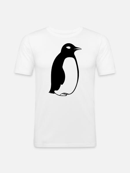 Pingouin - T-shirt près du corps Homme - blanc