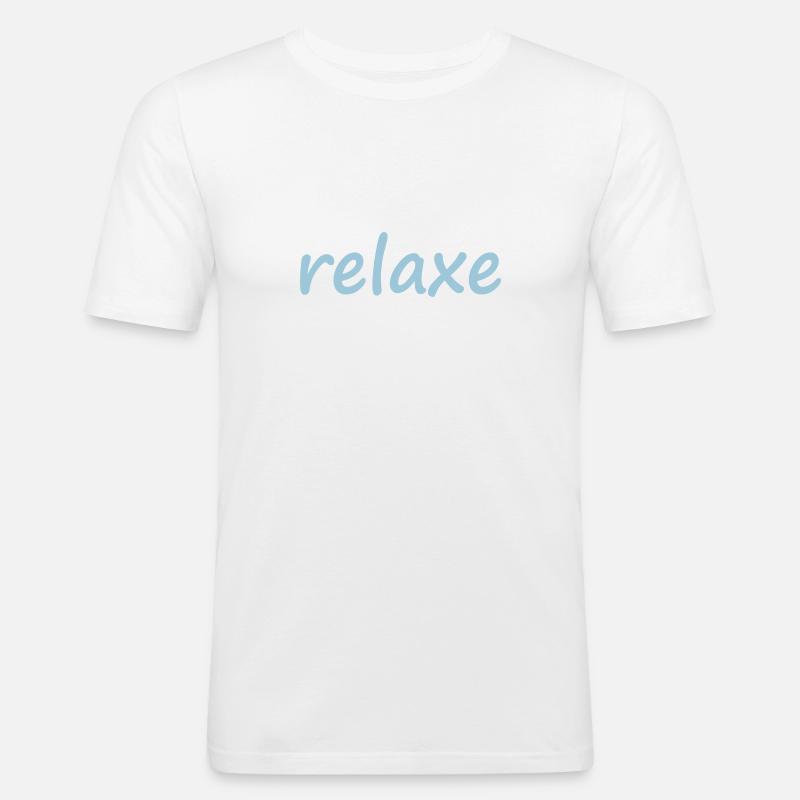 relaxe - Männer Slim Fit T-Shirt - Weiß