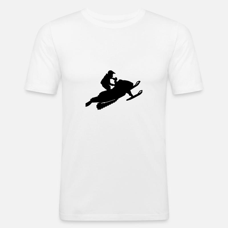 Snowmobile - Männer Slim Fit T-Shirt - Weiß