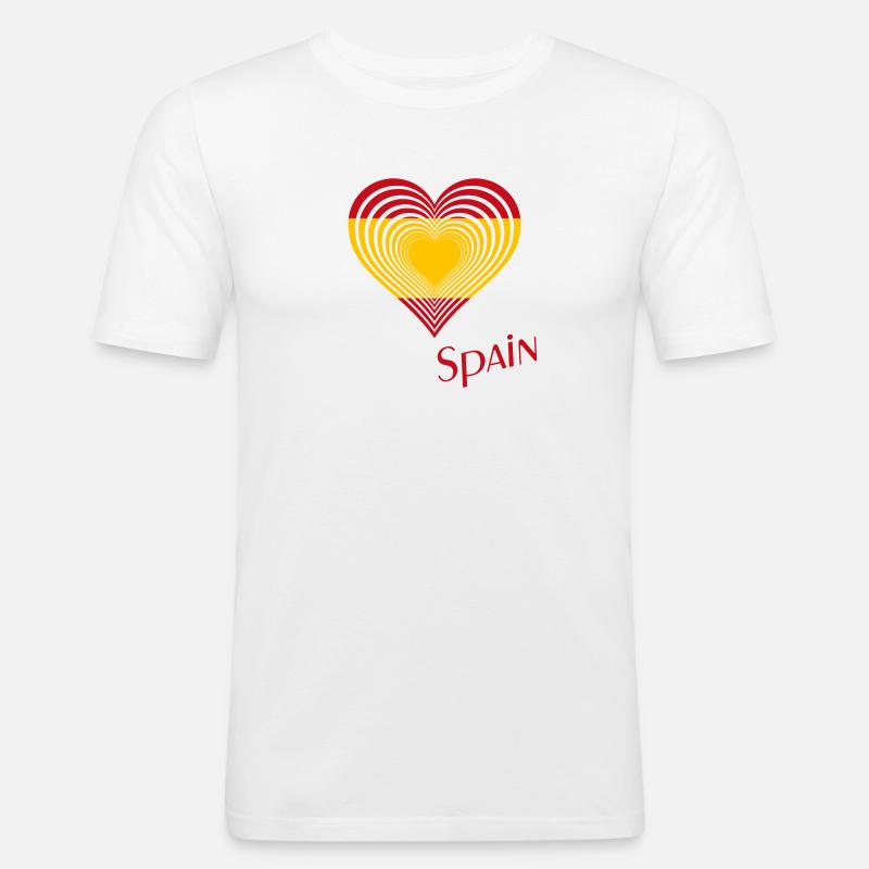 Spanien Spain - Männer Slim Fit T-Shirt - Weiß