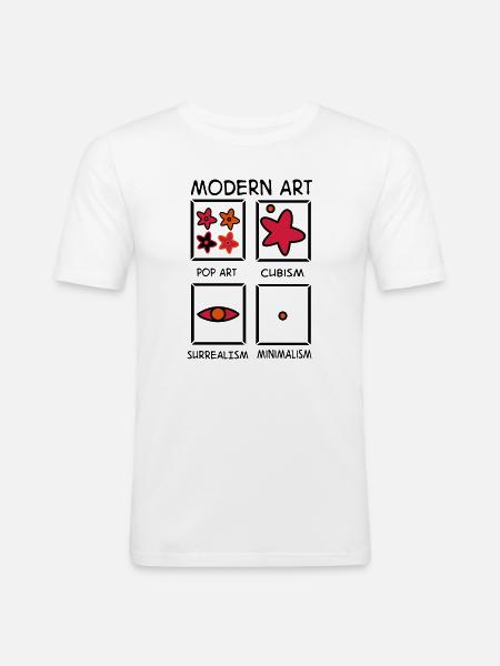 2541614 122757476 Kunst - Männer Slim Fit T-Shirt - Weiß