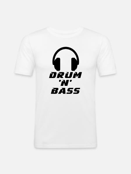 Drum 'n' Bass Music - Men's Slim Fit T-Shirt - white