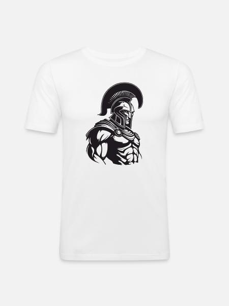 Spartan Gym Muscles - Men's Slim Fit T-Shirt - white