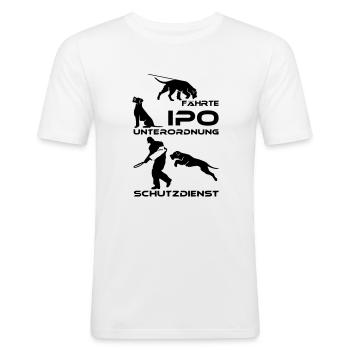 78 IPO (formerly VPG) Giant Schnauzer - Men's Slim Fit T-Shirt - white - Front - Nik (191cm)