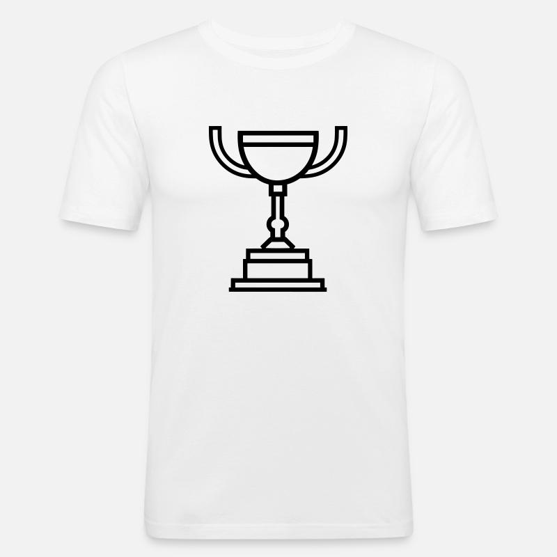 Trophäe - Männer Slim Fit T-Shirt - Weiß